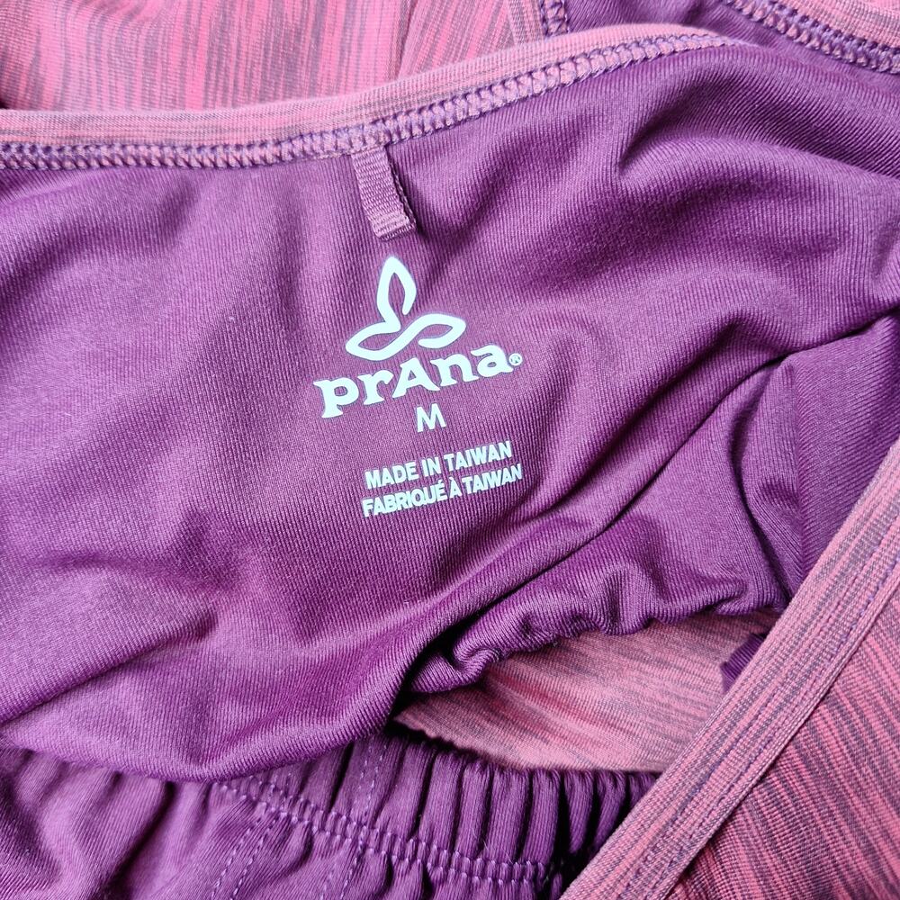 PrAna Calico Magenta athletic back cut out dress M built in bra pink stretchy - Picture 4 of 5